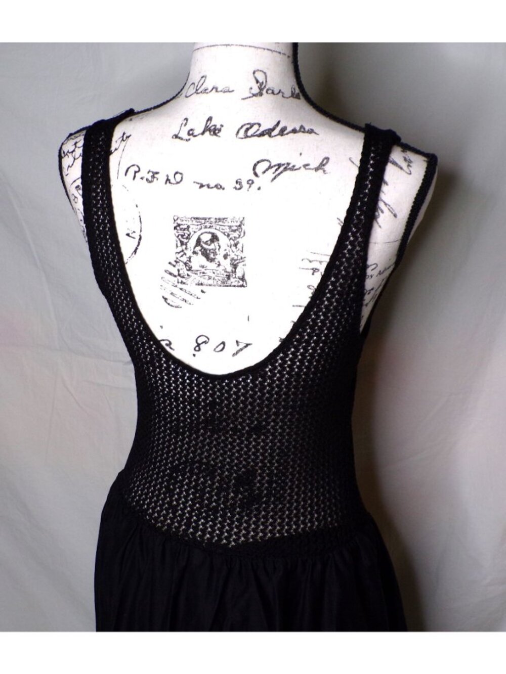 🆕ASTR Contrast Bubble Hem Mesh Top Midi Dress Medium Black - Picture 12 of 13